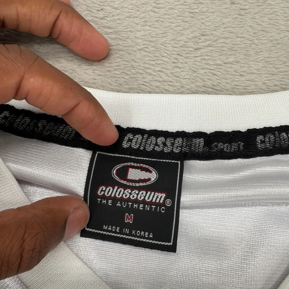 Colosseum USC Trojans Jersey Mens Medium White Preowned #3 Football Mesh